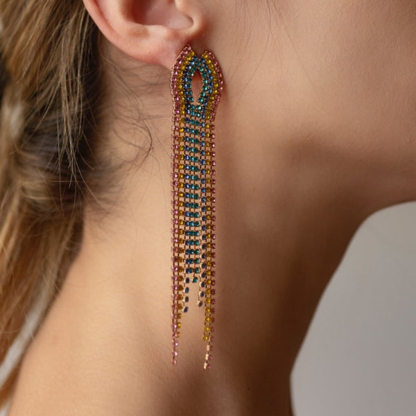 Sunburst Rainbow Crystal earrings
