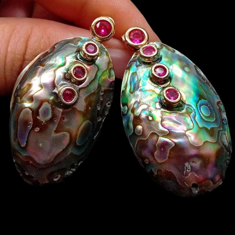 Abalone Stud Earrings