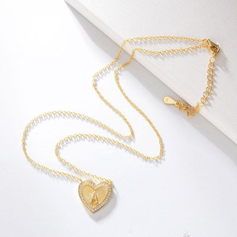 Heart Initial Necklace