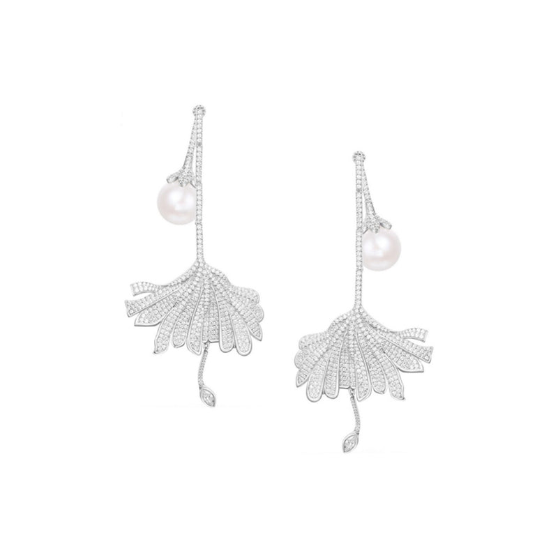 Danzante Pavé Silver Earrings