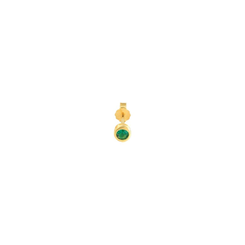 Bezel Gem Stud Green