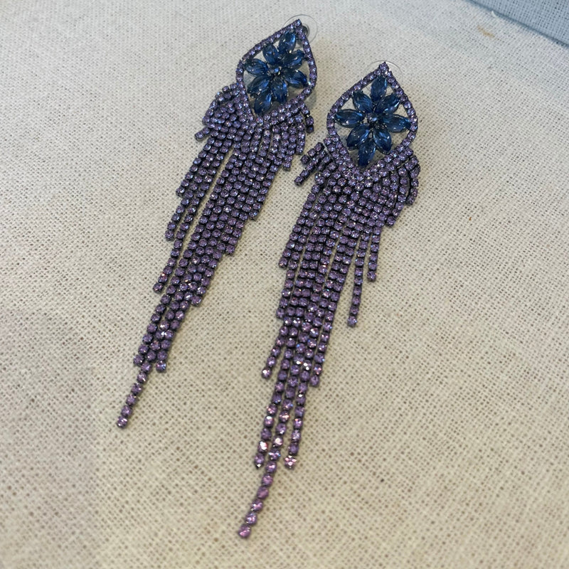 Lara Rhinestone Drop Earrings