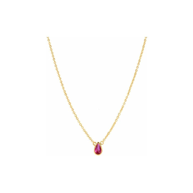 Tear Gem Necklace Ruby