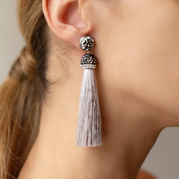 Mala Marcasite Tassel Earrings