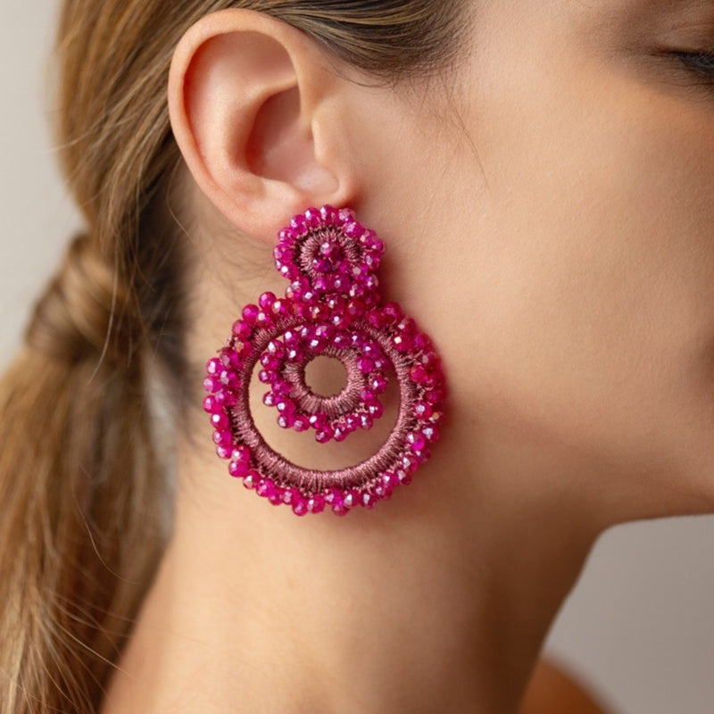 Senorita Circular Crystal Earrings