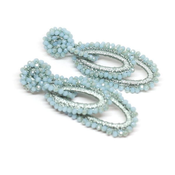 Señorita Crystal Earrings Oval