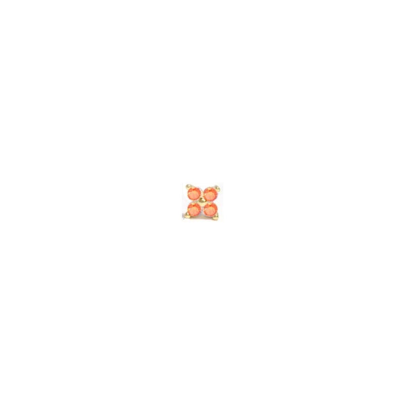 Tiny Clover Stud Orange