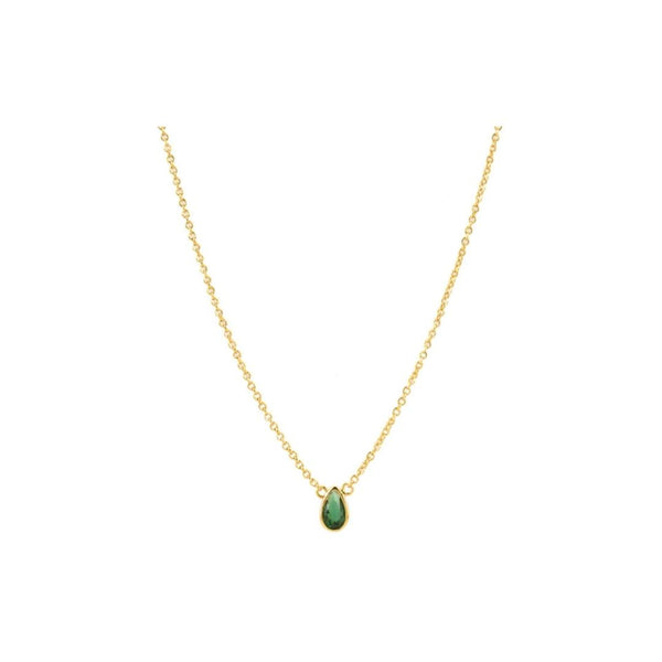 Tear Gem Necklace Emerald