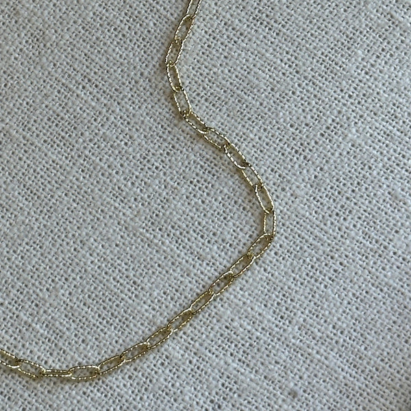 Texture Links Gold Chain