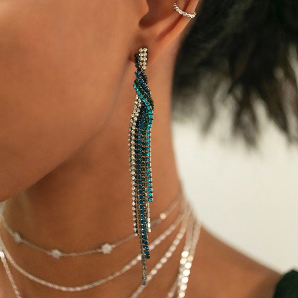 Boi Crystal Strand Earrings