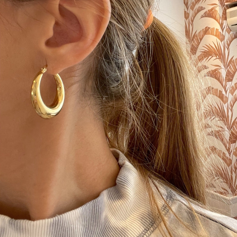 Rounded Gold Hoops