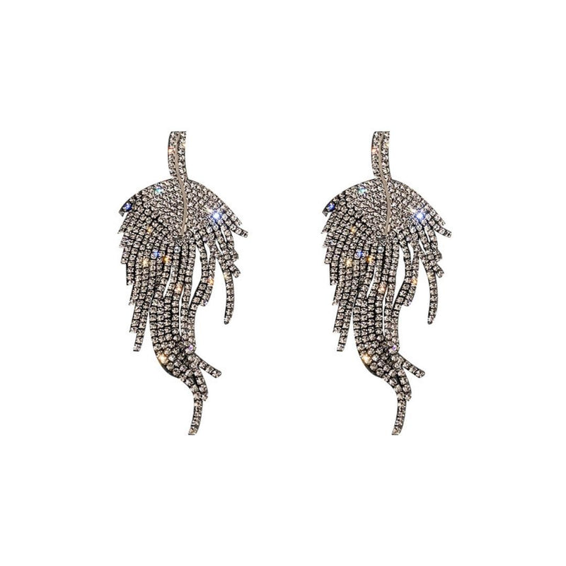 Crystal Palm Drop Earrings