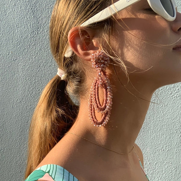 Señorita Crystal Earrings Oval