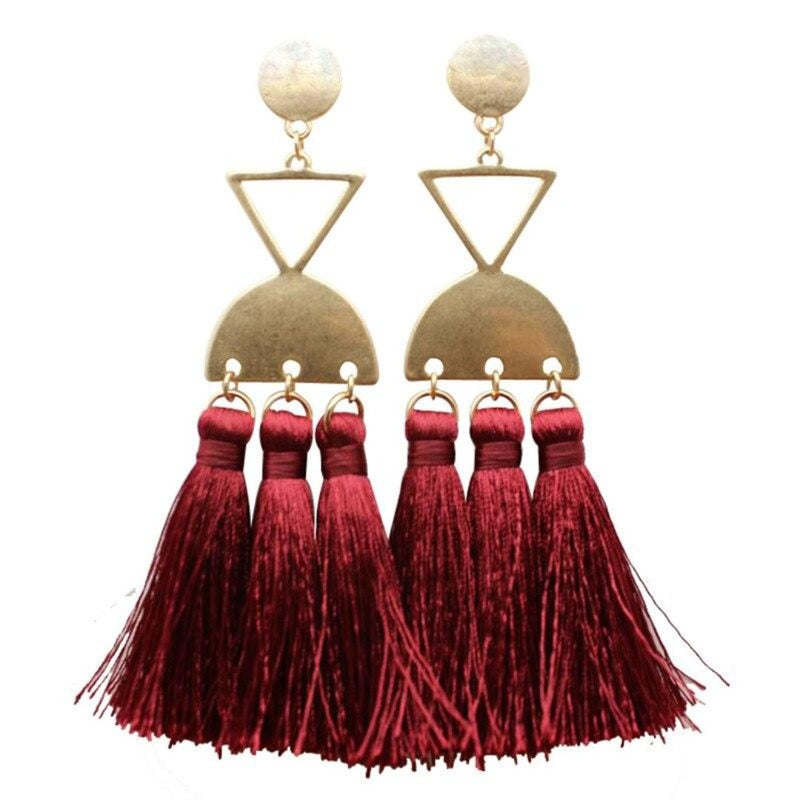 Geo Tassel Earrings